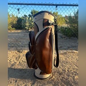 Vintage Leather Golf cart Bag